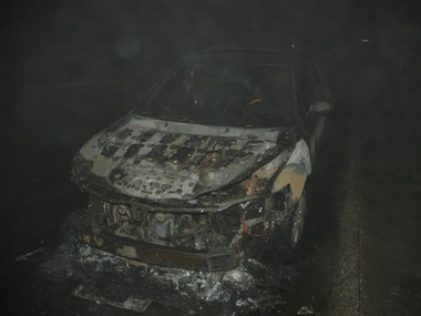 В Харьковской области сгорел автомобиль активиста местного Евромайдана