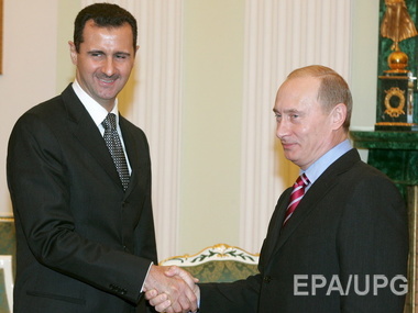 Башар аль-Асад и Владимир Путин на встрече в Москве 19 декабря 2006 года