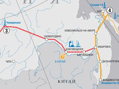 Сила сибири карта газопровода