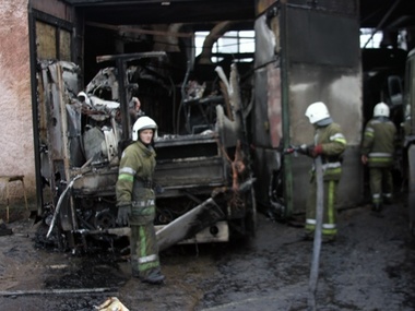 В Полтаве сгорел пассажирский автобус, пострадали два человека