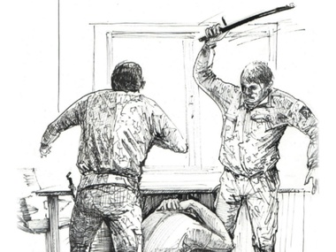 Донецкий художник Захаров сделал зарисовки своего пребывания в плену у боевиков