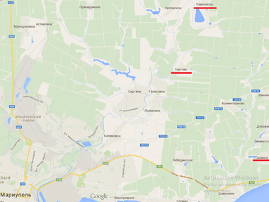 Горсовет: Террористы ведут обстрелы в районах Павлополя, Гнутово и Саханки под Мариуполем