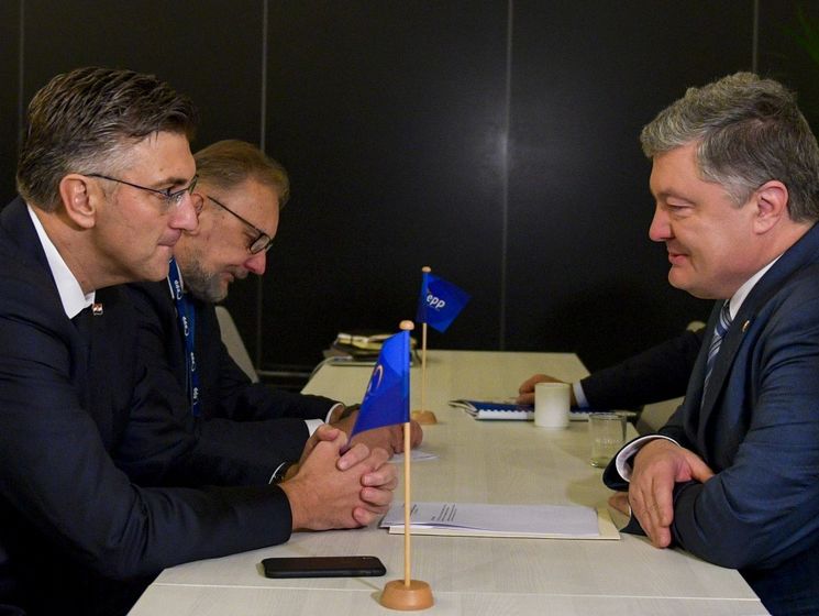 Порошенко и премьер-министр Хорватии обсудили усилия по нейтрализации российского вмешательства в выборы в Украине и Евросоюзе