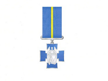 Орден представляет из себя крест и ангела со щитом