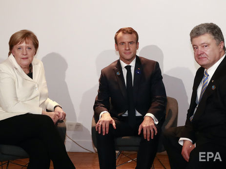 Порошенко, Меркель и Макрон обсудили в Париже 