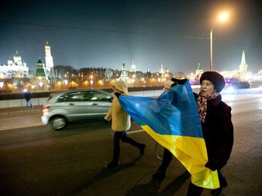 В Москве задержали пятерых участников шествия в честь годовщины Евромайдана. Фоторепортаж