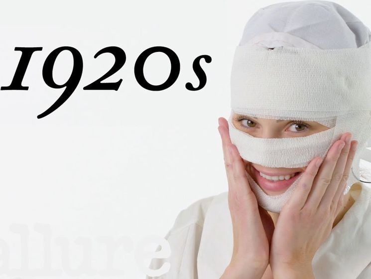 100 лет эволюции косметических масок показали в коротком ролике. Видео