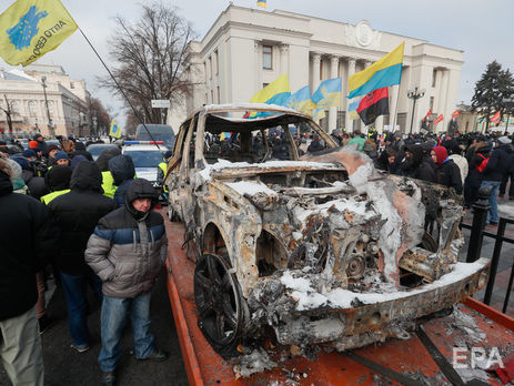 Активисты "Авто Евро Силы" начали акцию протеста, в рамках которой перекрыли дороги в ряде областей Украины