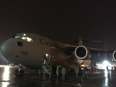 В Борисполе сел самолет с военной помощью из Канады