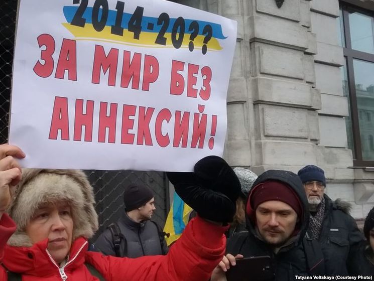 ﻿У Санкт-Петербурзі відбулися пікети проти російської агресії щодо України