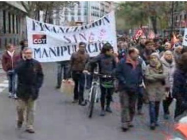 В Мадриде сотрудники общественного телеканала Испании RTVE вышли на акцию протеста
