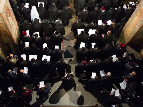 На объединительном соборе в Киеве избрали предстоятеля автокефальной православной церкви Украины. Фоторепортаж