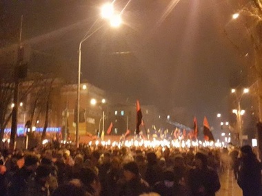 В Киеве проходит факельное шествие в честь 106-ой годовщины со дня рождения Степана Бандеры