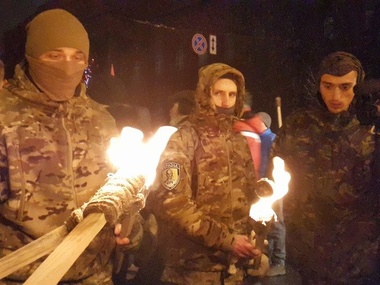 В центре Киева состоялось шествие и митинг в честь Бандеры. Фоторепортаж