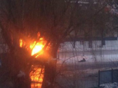 В Донецке автобус с боевиками врезался в маршрутку. Фоторепортаж