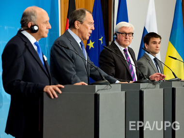 В Берлине главы МИД Украины, Германии, Франции и РФ начали переговоры по Донбассу