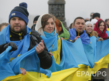 Украинцы отмечают День соборности. Фоторепортаж