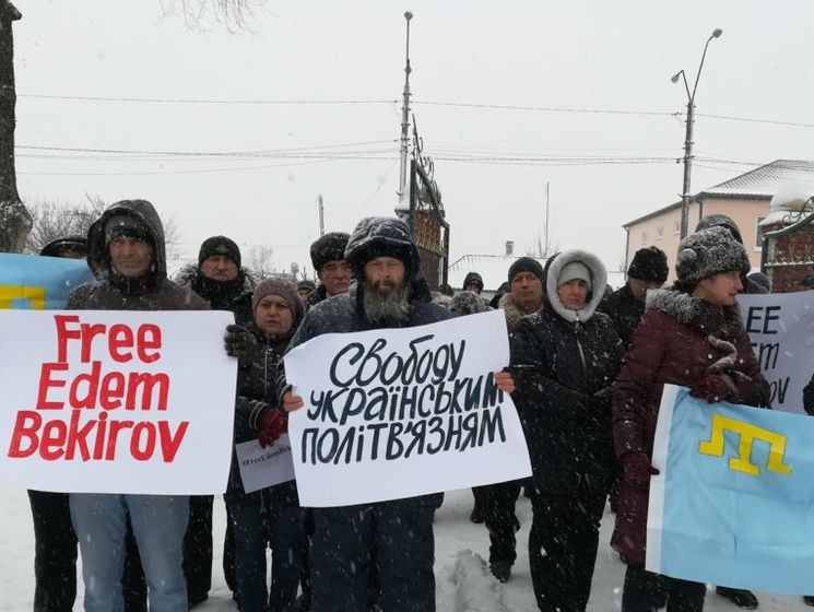 ﻿"Допоможіть урятувати життя". У Херсонській області відбулася акція на підтримку Бекірова та інших політв'язнів
