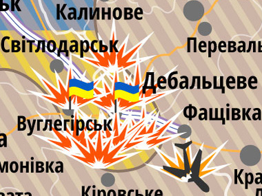 Карта АТО: Террористы продолжают скапливать силы в районе Углегорска и Дебальцево