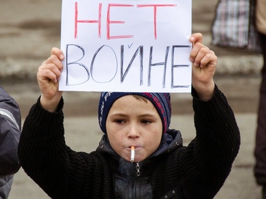 В Краматорске прошли митинги "за" и "против" мобилизации. Фоторепортаж