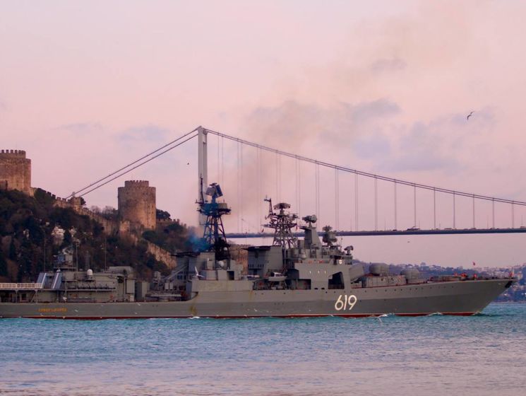 ﻿Російський есмінець, який зайшов у Чорне море, прямує в Севастополь – ВМС України