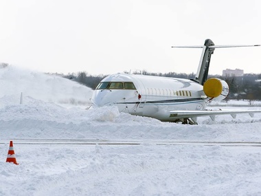 В аэропорту Киев задерживают рейсы из-за снегопада