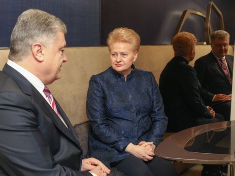 Порошенко и Грибаускайте обсудили необходимость усиления давления на РФ в ответ на агрессию в Украине