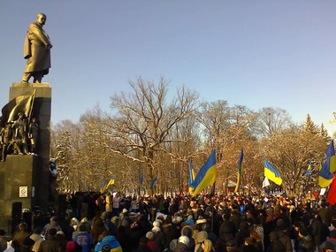 В Харькове на Евромайдан напали "титушки"