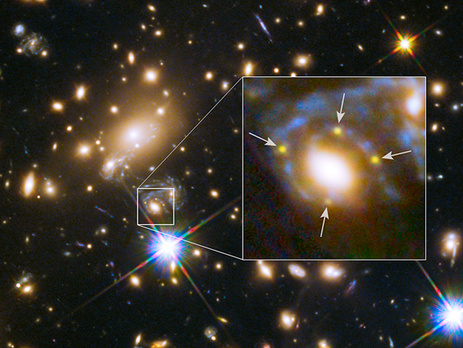 Вспышка сверхновой позволила астрофизикам наблюдать Крест Эйнштейна