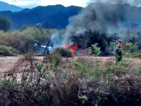 10 человек погибли в Аргентине в результате столкновения вертолетов во время съемок телевизионной передачи