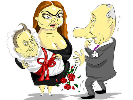 Российский художник создал карикатуры по мотивам всех версий исчезновения Путина. Фоторепортаж