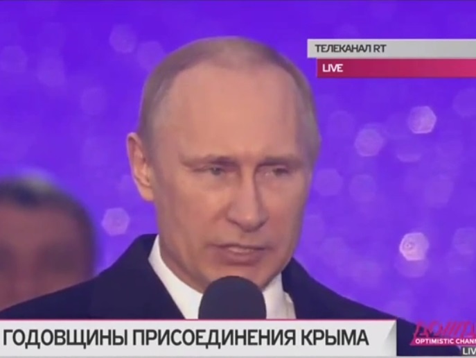 Путин: В отношении Крыма речь идет не просто о территории, которой у нас достаточно, а о духовности. Видео