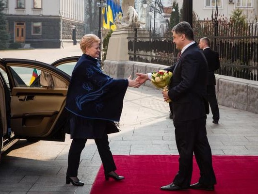 В Киев прибыла президент Литвы Грибаускайте