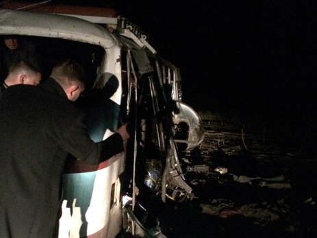 Вблизи Горловки на мине подорвался пассажирский автобус, есть погибшие