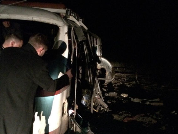 В МВД опубликовали список пострадавших при подрыве автобуса на мине под Горловкой