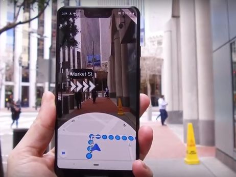 Google тестує режим доповненої реальності Google Maps