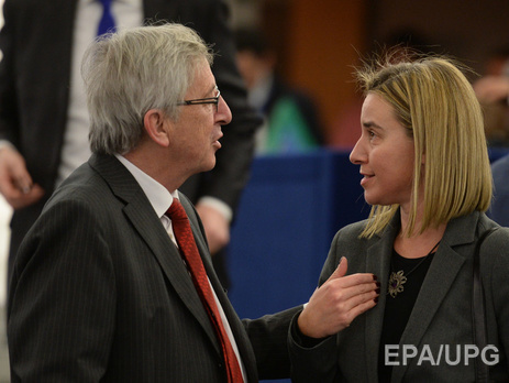 В понедельник в Киев приедут Могерини и Юнкер