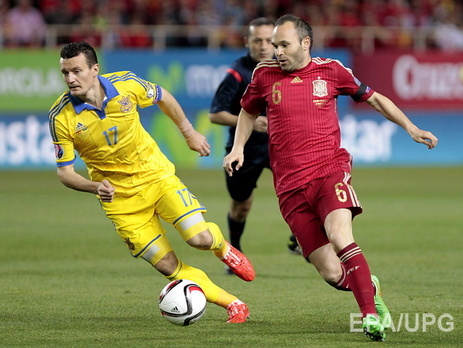 Сборная Украины проиграла испанцам. Фоторепортаж