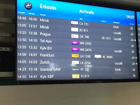 Аеропорти Лондона, Таллінна та Будапешта змінили назву столиці України на табло на Kyiv