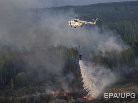 Госслужба по ЧС: Площадь пожара в Чернобыльской зоне уменьшилась до 70 га