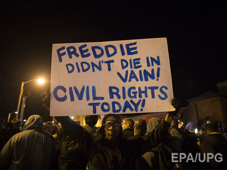 В Нью-Йорке в ходе протестов в связи с гибелью афроамериканца в Балтиморе задержали более 60 человек