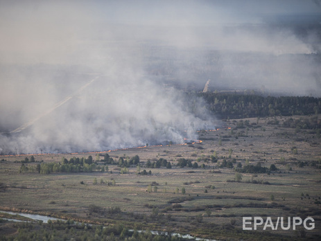 Госслужба по ЧС: Спасатели контролируют очаги тления лесной подстилки под Чернобылем