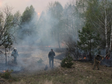 Госслужба по ЧС: Спасатели полностью потушили пожар в Чернобыльской зоне