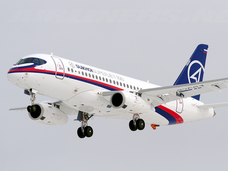 Российский Superjet-100 на старте в 