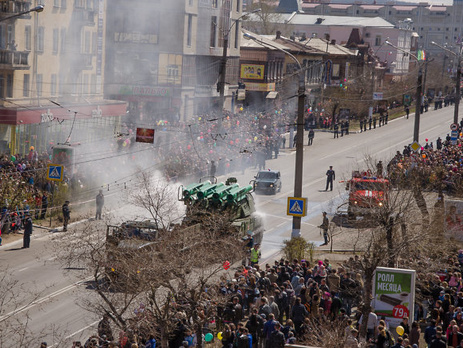 На параде Победы в Чите загорелся ЗРК 