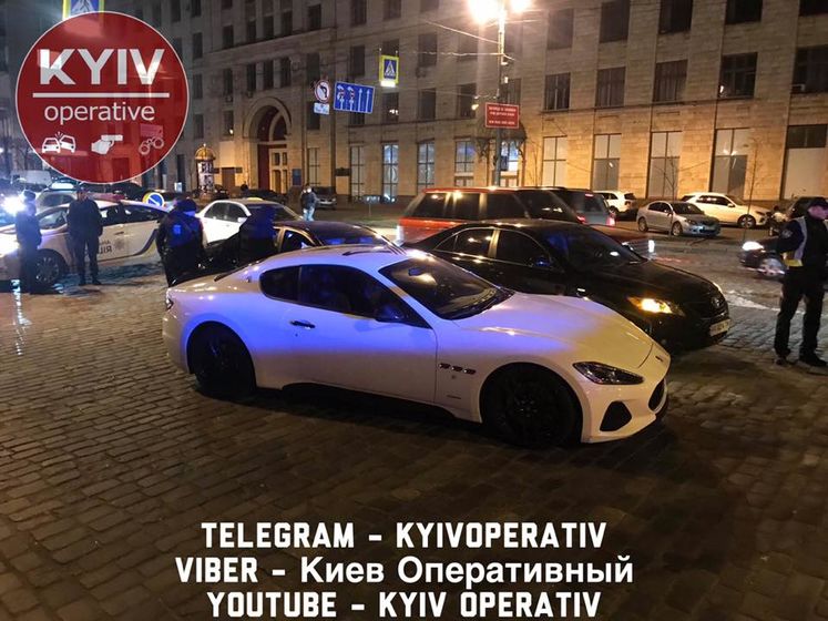 В Киеве водитель Maserati после ДТП открыл стрельбу по автомобилю оппонента