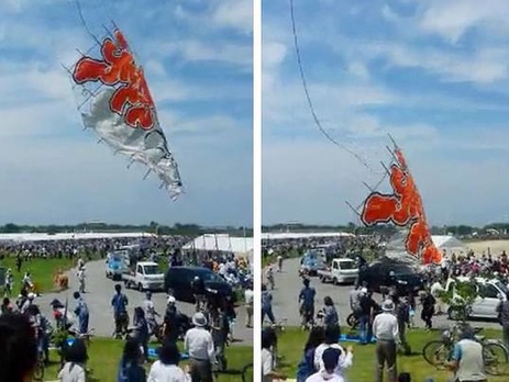 В Японии 700-килограммовый воздушный змей упал в толпу