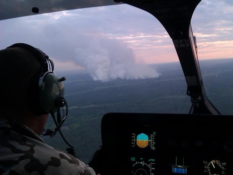 Госслужба по ЧС: В зоне отчуждения горит 130 гектаров леса