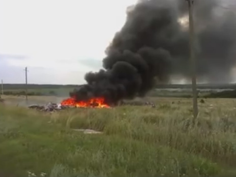 В YouTube появилась не опубликованная ранее видеозапись с места катастрофы MH17. Видео