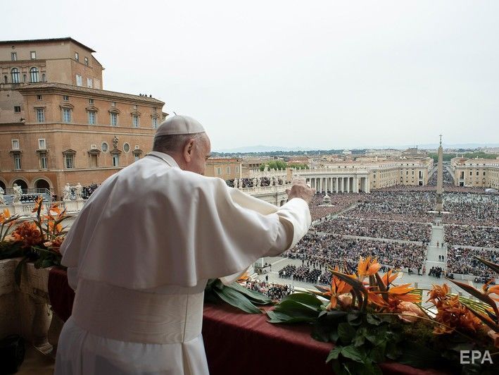 Папа римский во время воскресной проповеди вспомнил о жителях восточной Украины